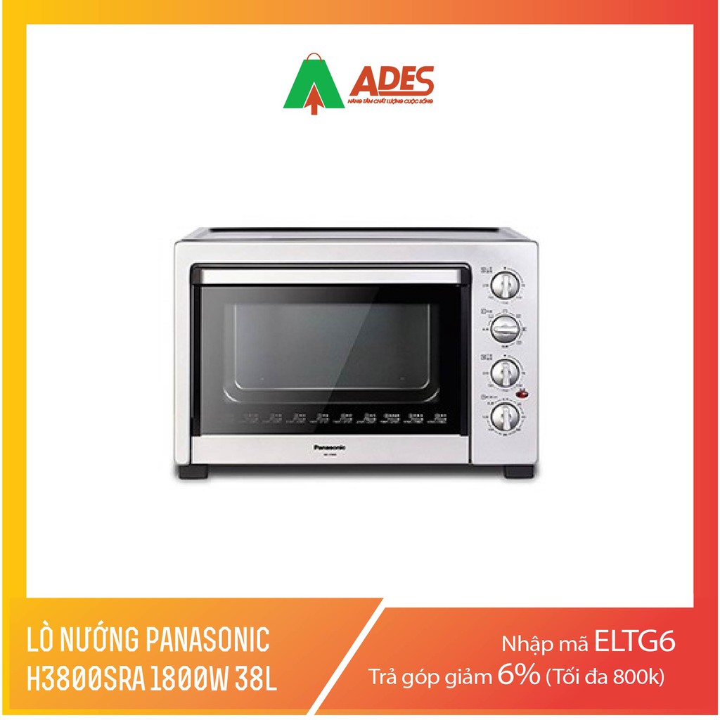 [Mã 154ELSALE2 giảm 7% đơn 300K] Lò nướng Panasonic NB-H3800SRA 38L đơn giản, sang trọng - Mẫu mới 2021