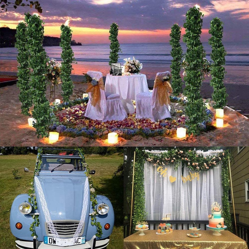 Dây Lá Phong Bằng Nhựa Dài 2M Dùng Trang Trí Đám Cưới / Sân Vườn DIY