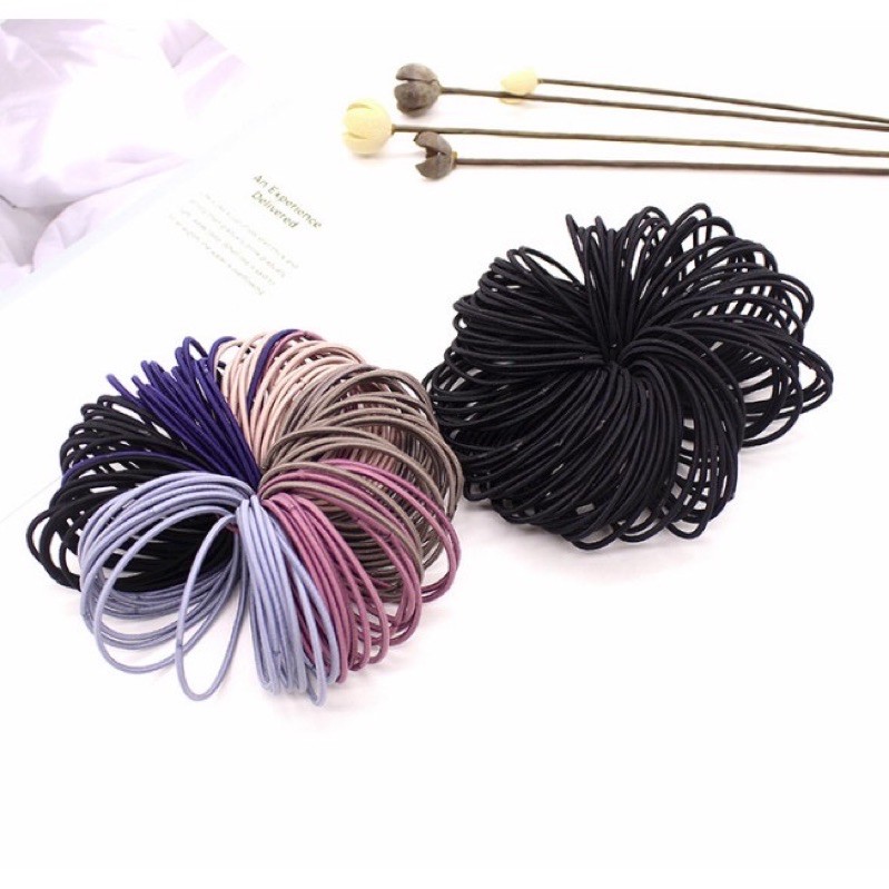 Set 50 Chun Cột Tóc Nhiều Màu Siêu Bền