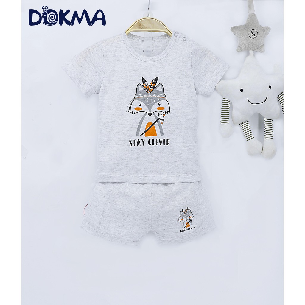 DB467 Bộ quần áo cộc tay cài vai Dokma (6-24M)