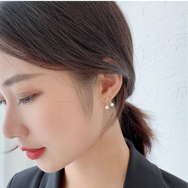 Bông Tai Hình Chiếc Nơ Đơn Giản, Dễ Thương