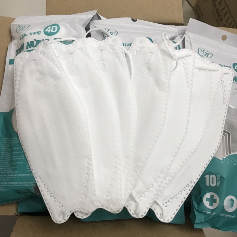 1 Túi 10 cái KHẨU TRANG 4D KHÁNG KHUẨN TIẾN HÙNG Mask KF94