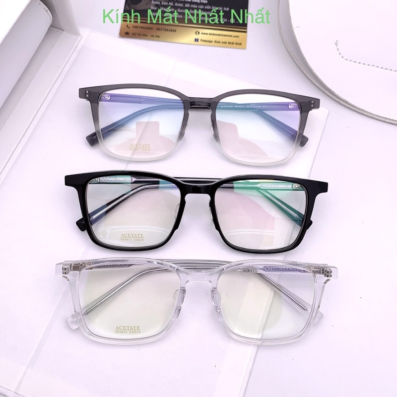 Gọng kính mắt vuông cao cấp nhựa Acetate bản chuẩn