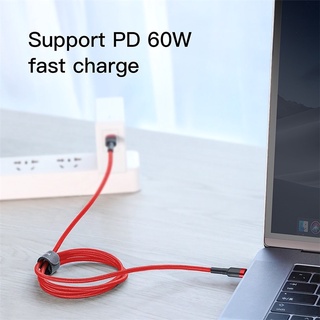 Dây cáp sạc nhanh Type-C dài 2M hiệu Baseus Cafule Type C to Type C (3A, 60W, Sạc nhanh PD, Sạc nhanh QC 4.0 )