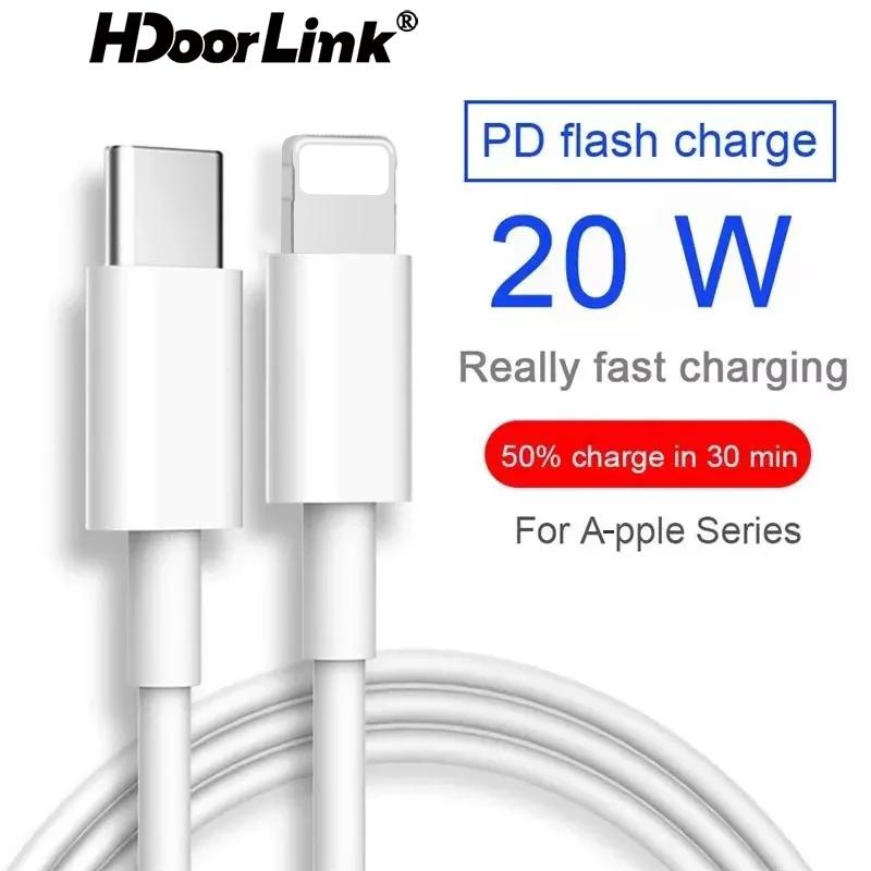 Dây cáp sạc nhanh HDOORLINK PD 20W USB C sang cổng Type C 2m/ 3m thích hợp cho iPhone