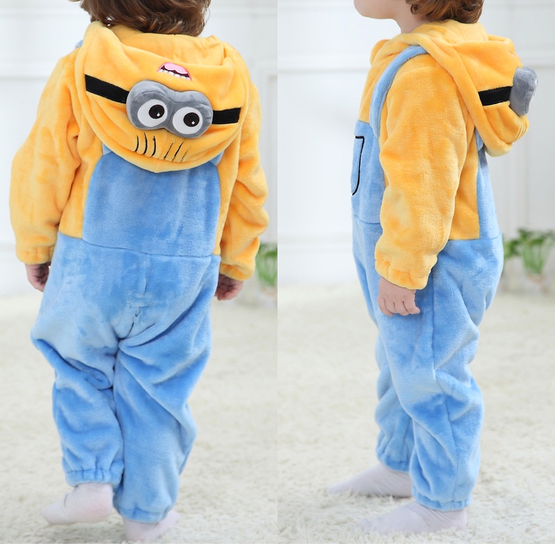 Bộ Áo Liền Quần Pijama Phong Cách Hoạt Hình minion Dễ Thương Cho Bé