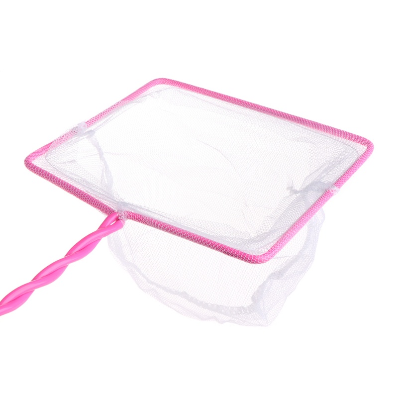 Lưới Đánh Bắt Cá Màu Hồng Có Tay Cầm Kích Thước 4 5 6 8 10 Inch