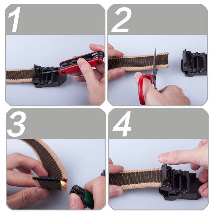 Mặt khóa hợp kim riêng và dây lưng vải riêng