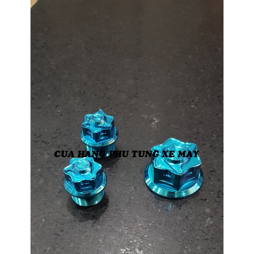 Bộ 3 ốc chảng ba GR5 titannium cao cấp gắn Raider Fi/ Sonic/ Satria