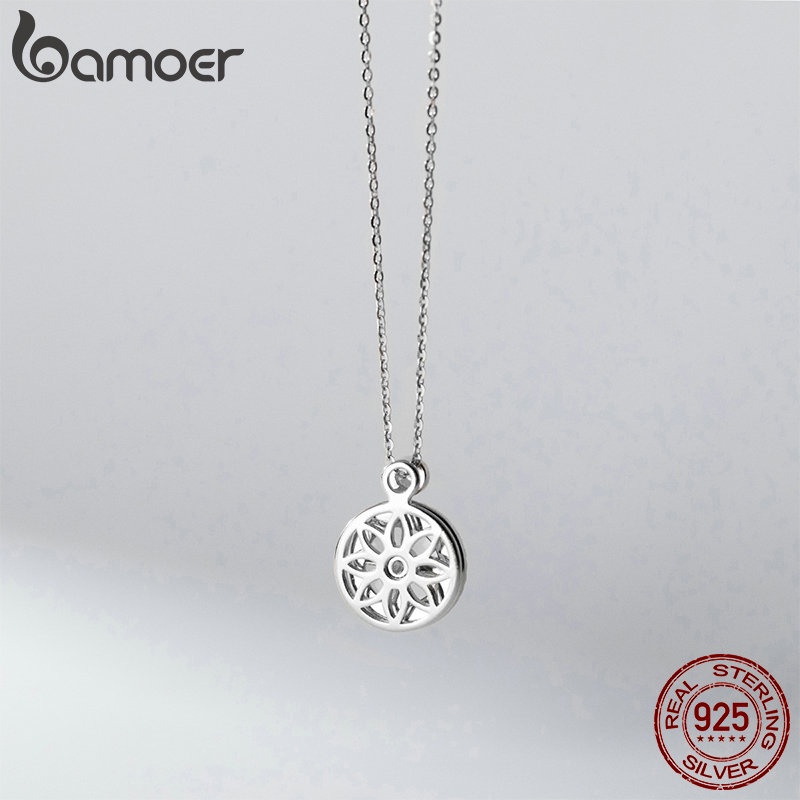 BAMOER Vòng cổ bạc 925 ĐíNh NgọC MắT MèO ThờI Trang Cho Nữ