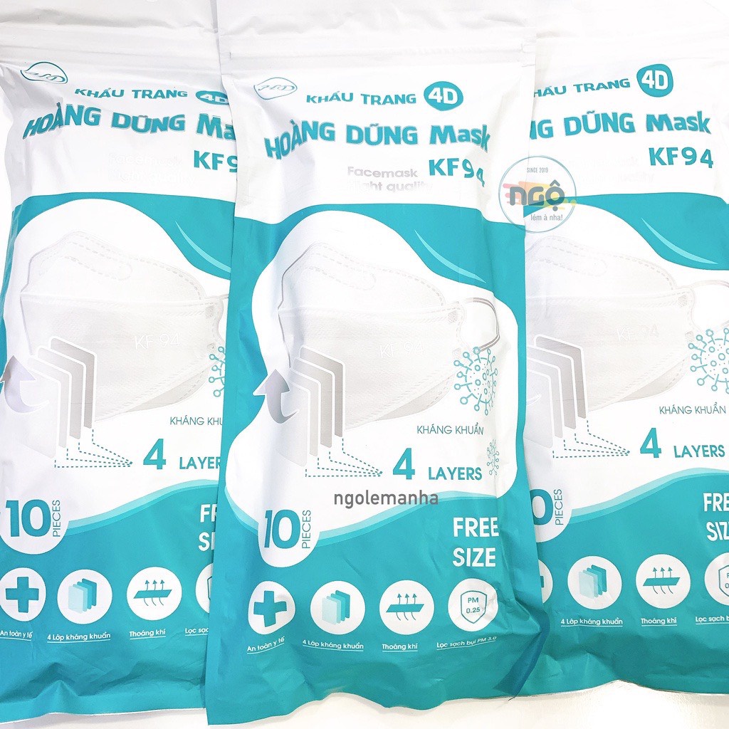 [FREESHIP][100 KT] Siêu rẻ KT Túi 10 cái khẩu trang 4D KF94 kháng khuẩn chính hãng | BigBuy360 - bigbuy360.vn