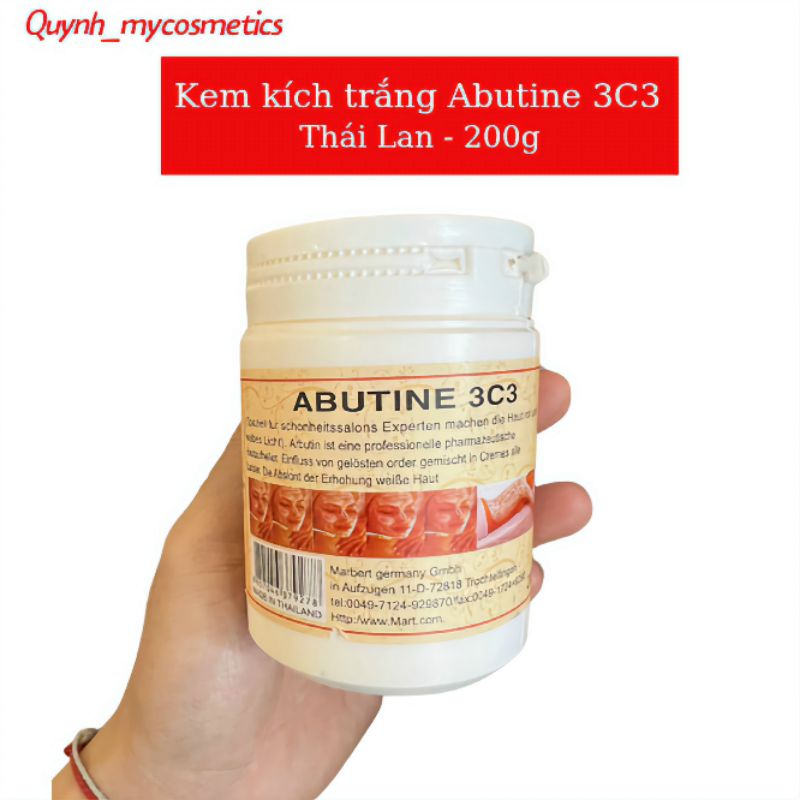 Kem kích trắng da body Abutin 3c3 Thái Lan - 200g