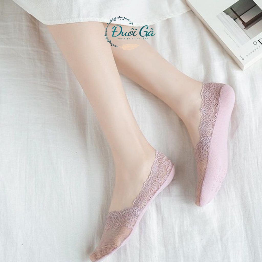 Tất Vớ Lười Nữ Đuôi Gà, tất nửa bàn chân đi giày lười và giày búp bê dai mịn khó rách - CINDY