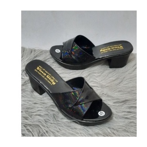 DÉP QUAI XOẮN HÌNH CHỮ H VÀ QUAI CHÉO NỮ GÓT VUÔNG CAO 6CM