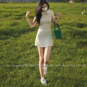 Váy thun body may viền 4 màu mini tiểu thư Flashsaleshop 👉 Đầm cổ tròn dáng ôm cộc tay dáng cộc nữ