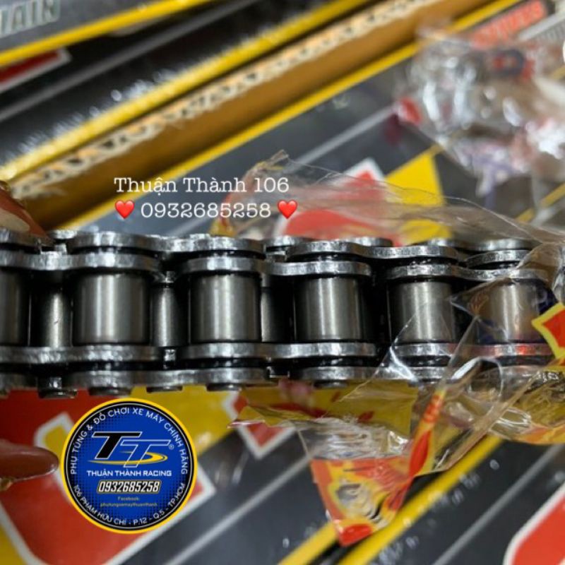 Sên cao su phốt TFX DD zin 9ly 132L (Sên đen)