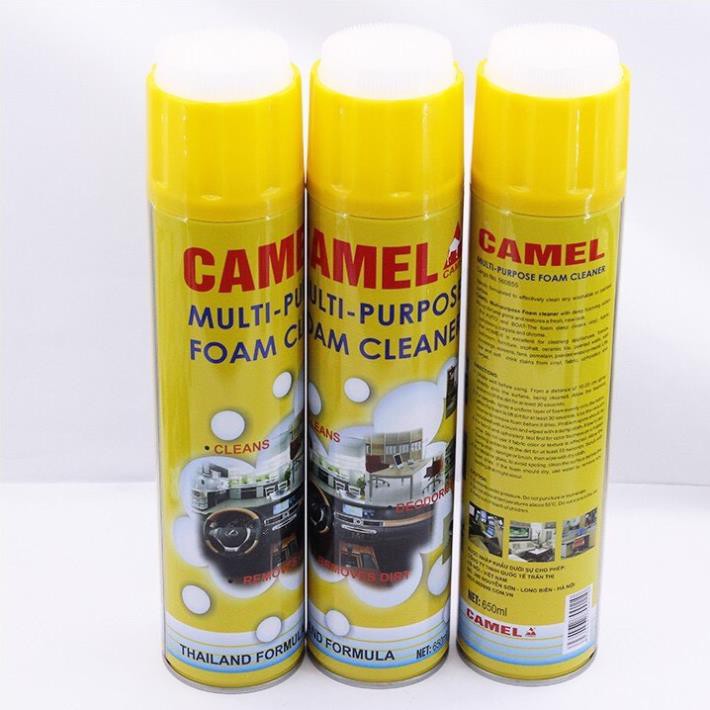 Chai Xịt Bọt Đa Năng Vệ Sinh⚡️LAU SIÊU SẠCH⚡️ Ghế Da Nội Thất Ô Tô Foam Cleaner  hương chanh,lau siêu sạch,không ố d