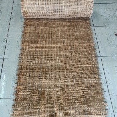 Mành mây đan caro tự nhiên khổ 60 mầu nâu