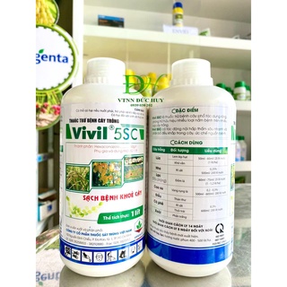 Vivil 5sc - chai 1 lít - công ty vipesco- khô vằn, vàng lá, lem lép hạt