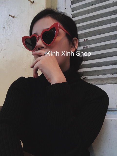 Kính râm TRÁI TIM siêu CUTE - Tròng POLAROID phân cực