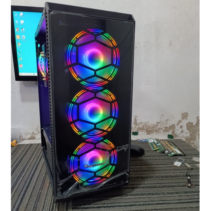 Case Máy Tính Để Bàn Chơi Game, Làm Đồ Họa Cấu Hình E5 2670 Ram 32GB,Ổ Cứng SSD 240GB, Main X79, Card VGA 2GB