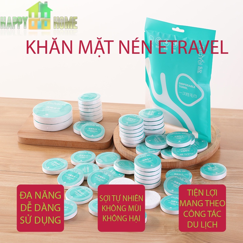 Khăn Mặt Nén Du Lịch Etravel ( 25X50cm)