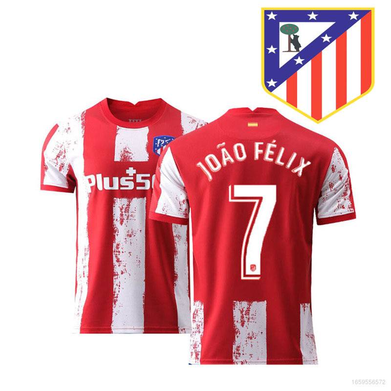 2021-2022 Atletico Madrid Fc. Áo Thun Unisex Cao CấP Joao Felix Số 7