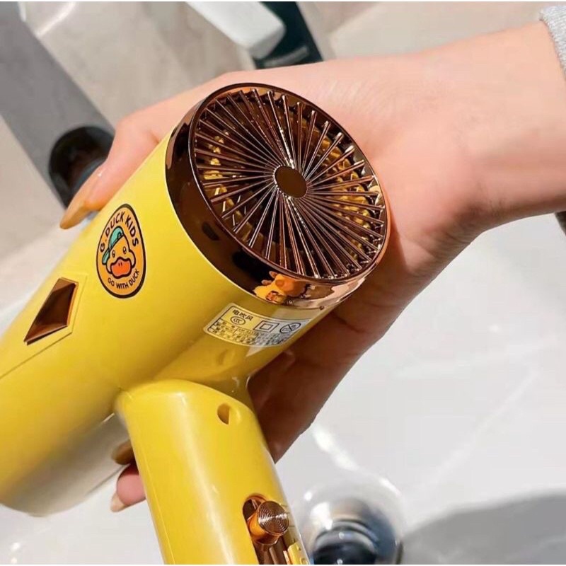 Máy sấy tóc kèm mỏ sấy 3 tốc độ gió hình vịt vàng G-Duck