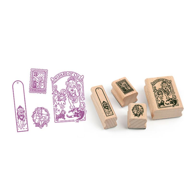 Bộ Con Dấu Bằng Gỗ Phong Cách Vintage Dùng Trang Trí Sổ Tay DIY