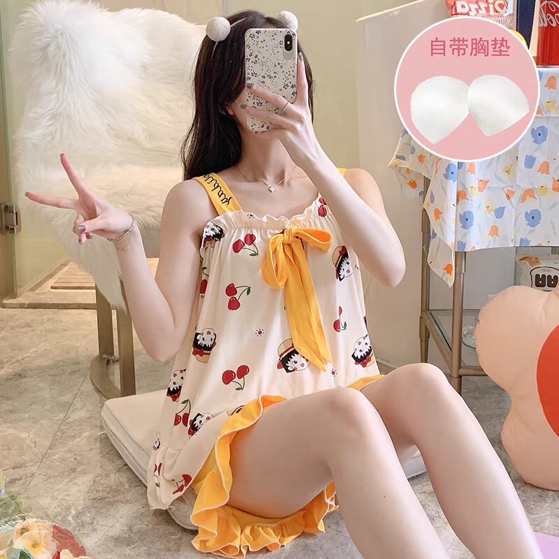 Bộ Đùi ngắn 2 dây chất cotton quảng châu cực sex xy | BigBuy360 - bigbuy360.vn