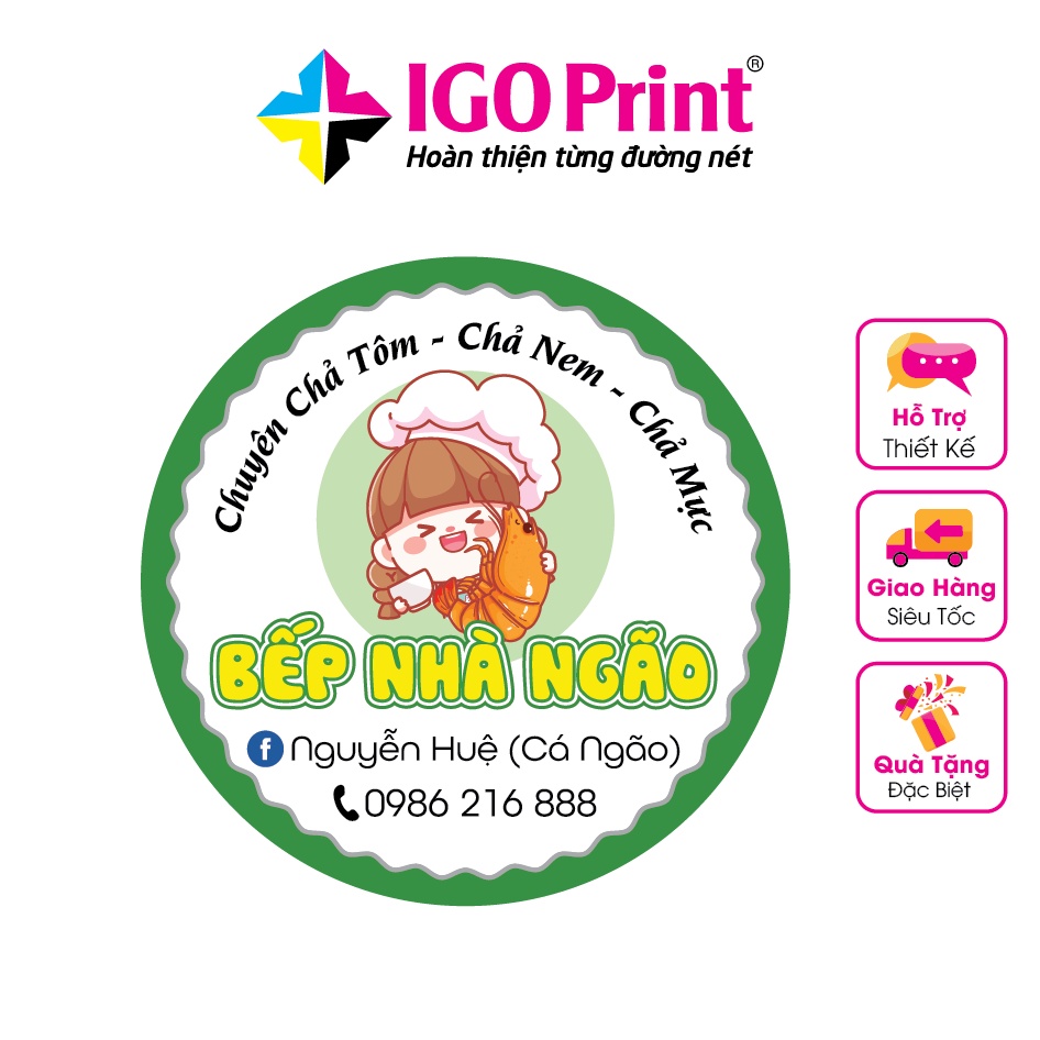 In thiết kế theo yêu cầu tem nhãn, sticker, decal giấy giá rẻ, số lượng ít A3