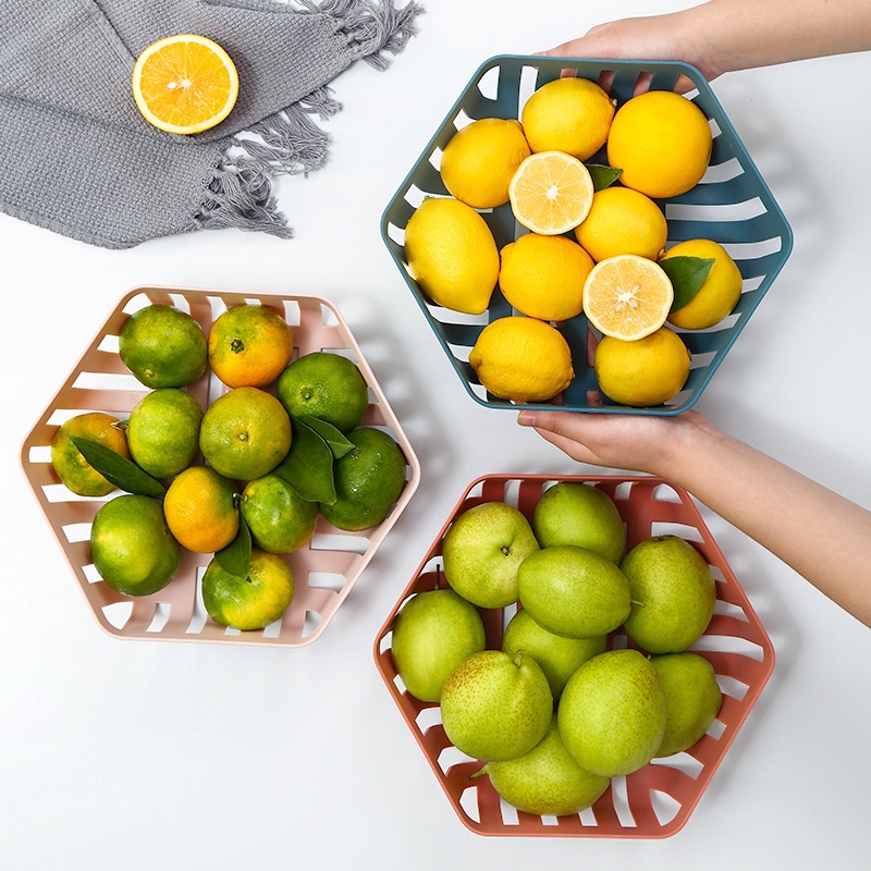 Plastic fruit basket household hollow kitchen drain basket.