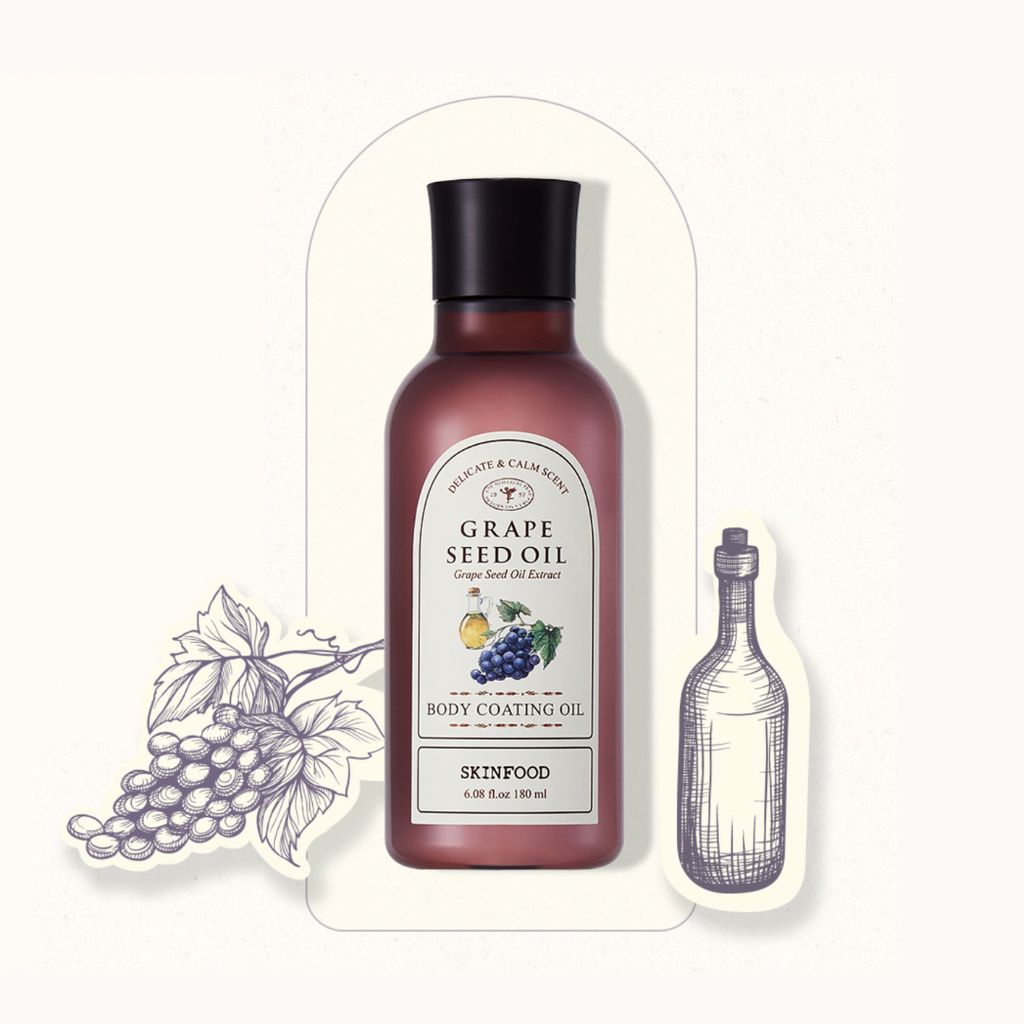 SKINFOOD Triết xuất tinh dầu hạt nho Dầu phủ trên cơ thể Grape Seed Body Oil | BigBuy360 - bigbuy360.vn