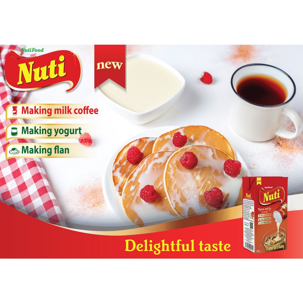 Hộp Creamer Đặc Sữa Pha Chế Sữa Đặc Có Đường NutiMilk Hộp 380Gr - NUTIFOOD -YOOSOO MALL