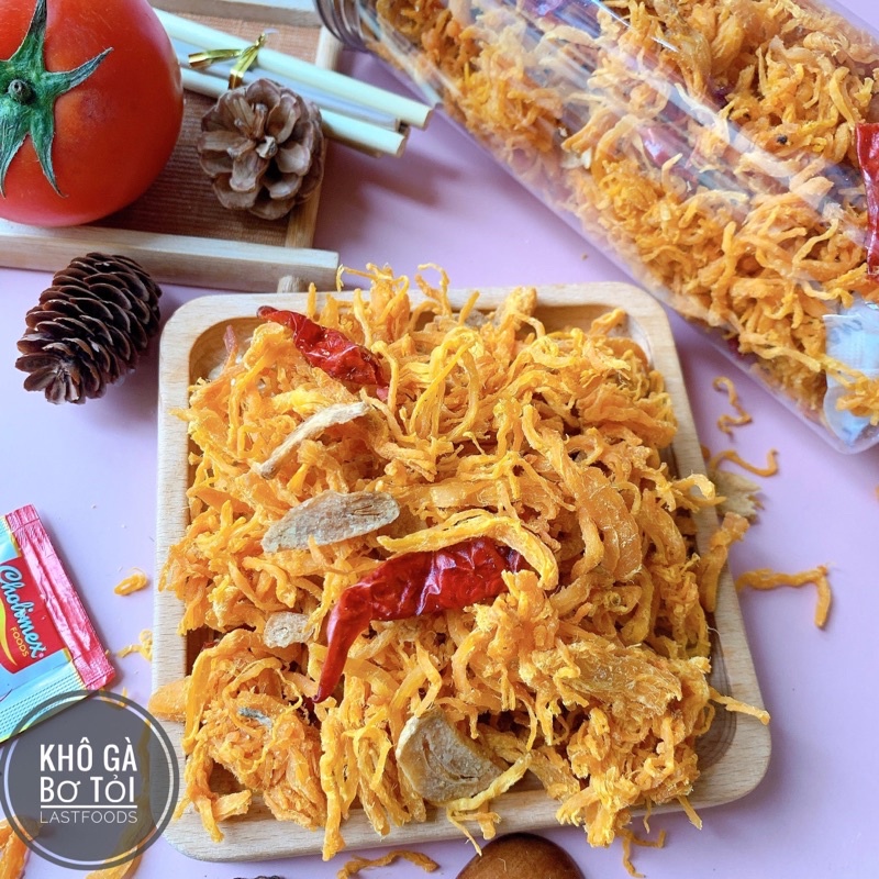 Khô Gà Bơ Tỏi❤️Loại Đặc Biệt❤️ Thơm Ngon Đậm Vị hũ 300gr_Đồ ăn vặt CemLy Hà Nội