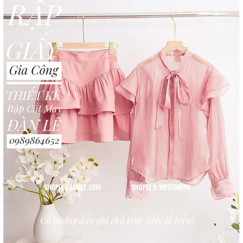 Rập giấy001 Rập giấy cắt may bộ bà ba cho bé(1-12t)