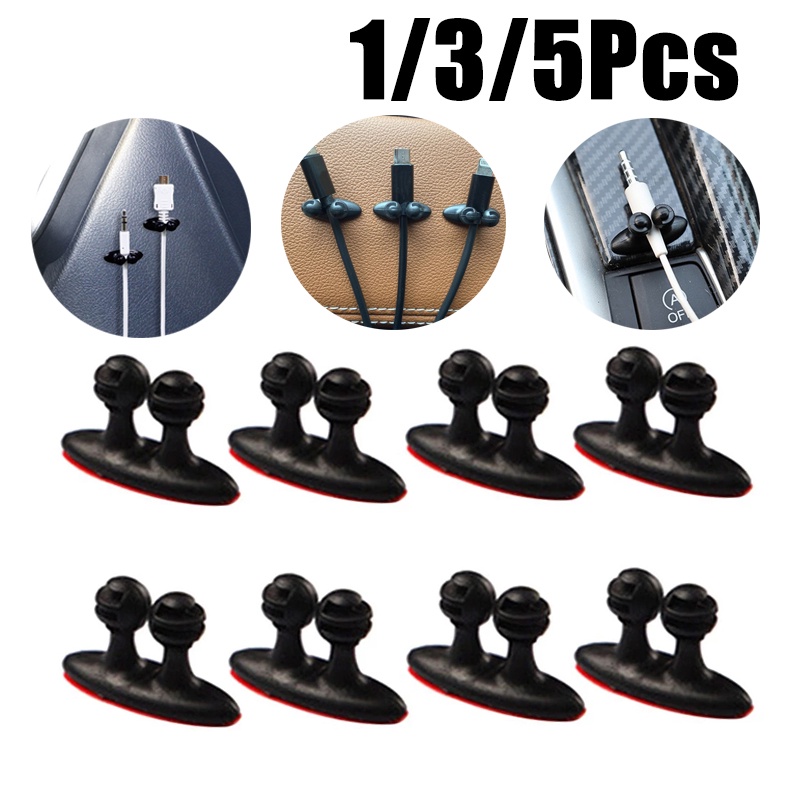 Set 1/3/5/8 Kẹp Giữ Dây Cáp Đa Năng Tiện Dụng Cho Xe Ô Tô