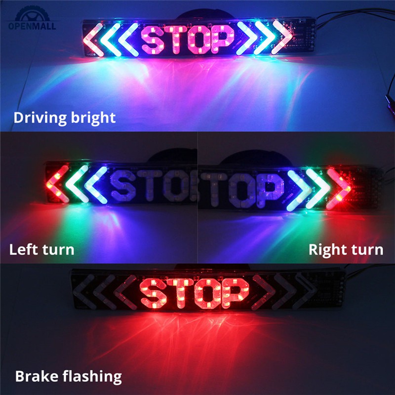 Thanh đèn LED OM nhấp nháy dùng làm đèn báo dừng / đèn phanh / đèn rẽ / đèn hậu 12V cho xe mô tô