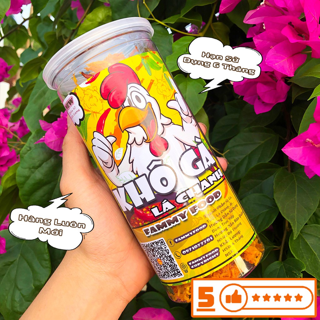 Khô gà lá chanh 300G FAMMY, đồ ăn vặt Đà Lạt vừa rẻ vừa ngon | BigBuy360 - bigbuy360.vn