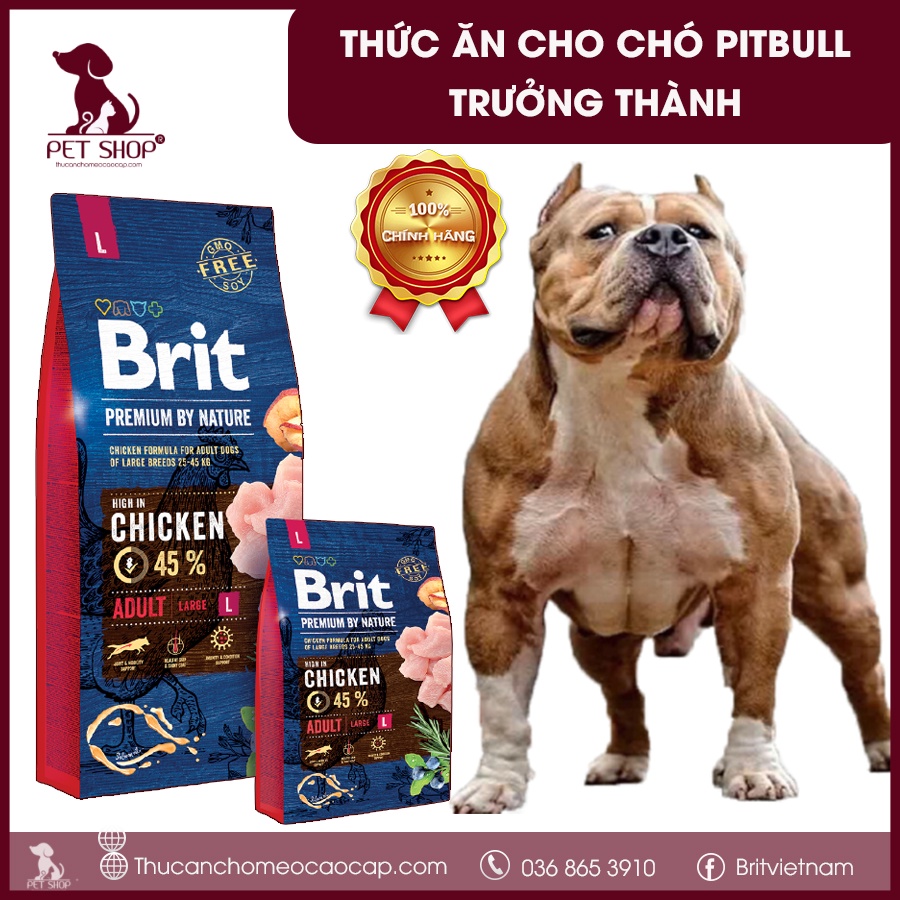 Thức Ăn Cho Chó Pitbull Trưởng Thành - Brit Premium by Nature Adult L