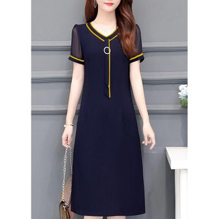 ROMI - ĐẦM SUÔNG TUỔI TRUNG NIÊN KIỂU ĐẦM SUÔNG BIGSIZE TRUNG NIÊN CỔ TIM PHỐI VIỀN CÁCH ĐIỆU ROMI 3188