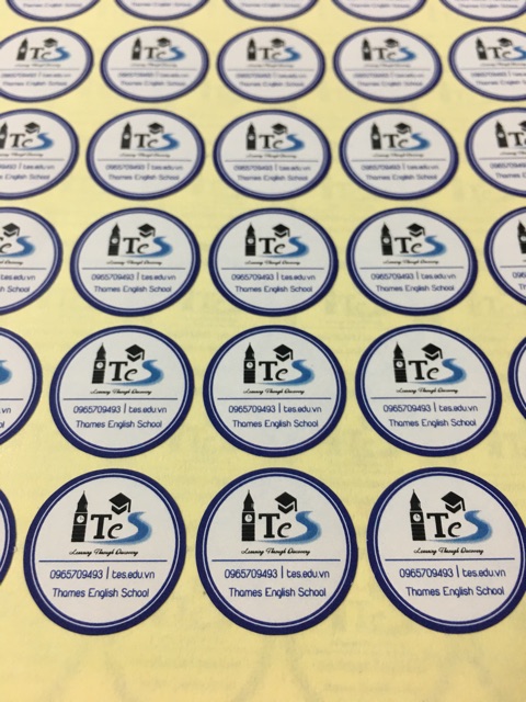 Combo 200 sticker tròn in theo yêu cầu