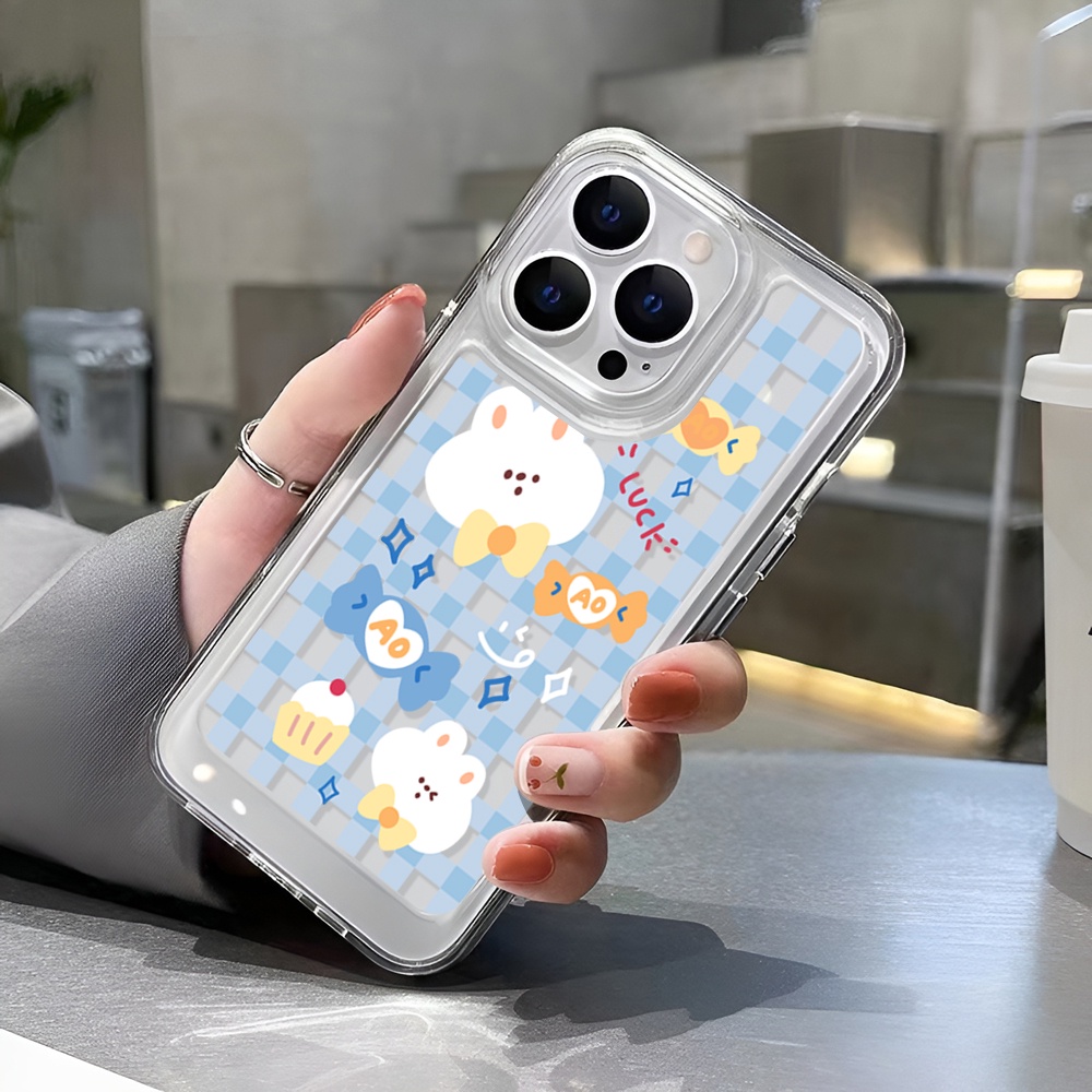 Ốp Điện Thoại Trong Suốt Hình Gấu Thỏ Cho iphone 14 Pro Max Plus 13 11 12 7Plus X XR XS Max 7 8 SE 2020