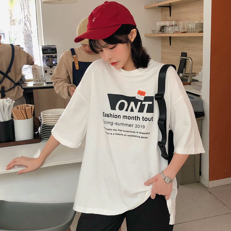 NRVP Áo Thun Nữ Ngắn Tay Dáng Rộng Thời Trang Năm 2021