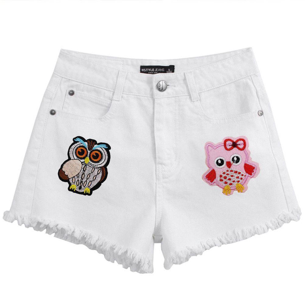 ORIENTLII Bộ 5 Miếng Vá (Phong Cách Ngẫu Nhiên) Hình Chim Cú Thêu Trang Trí Quần Áo Mới