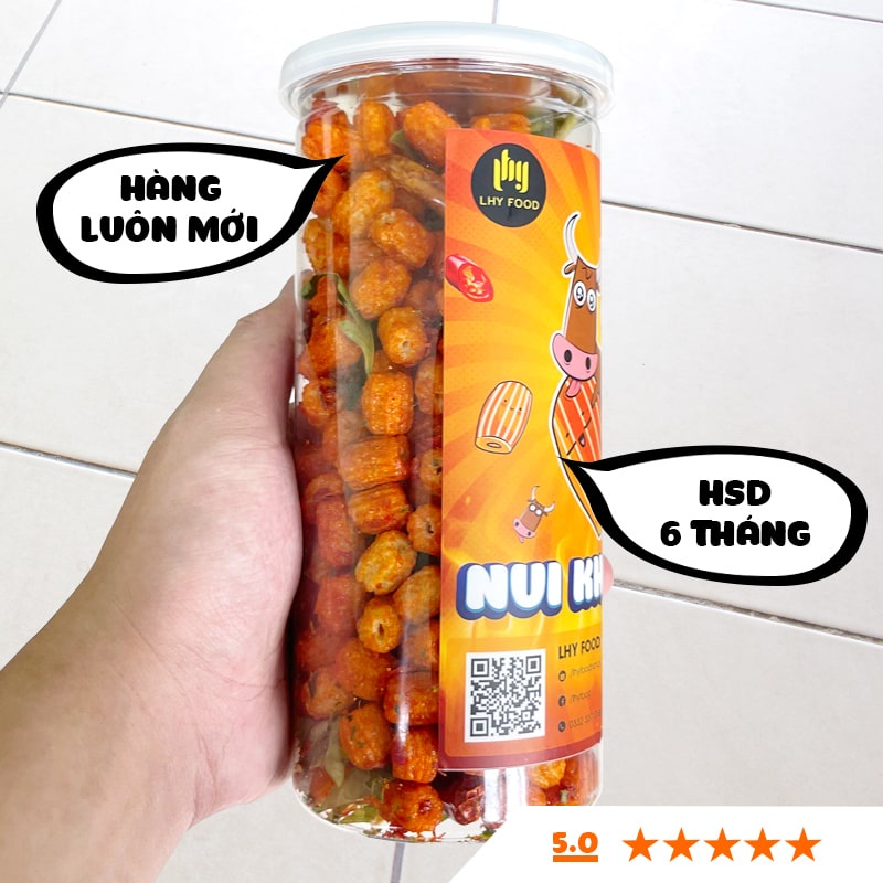 Nui sấy khô bò lá chanh🍟FREESHIP🍟 nui giòn xóc bò lá chanh LhyFood đồ ăn vặt 300g