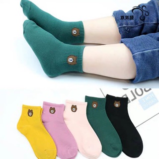 Túi 5 đôi tất GẤU cho BÉ cổ cao