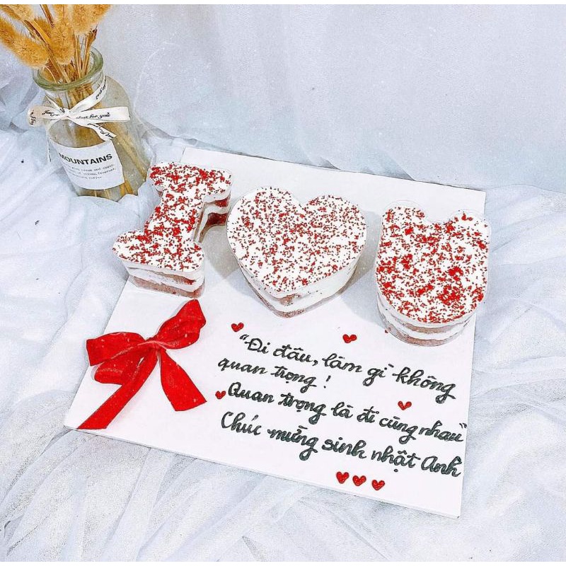 Hộp i❤u sét lẻ ,làm bánh sinh nhật, rau cau, mouse