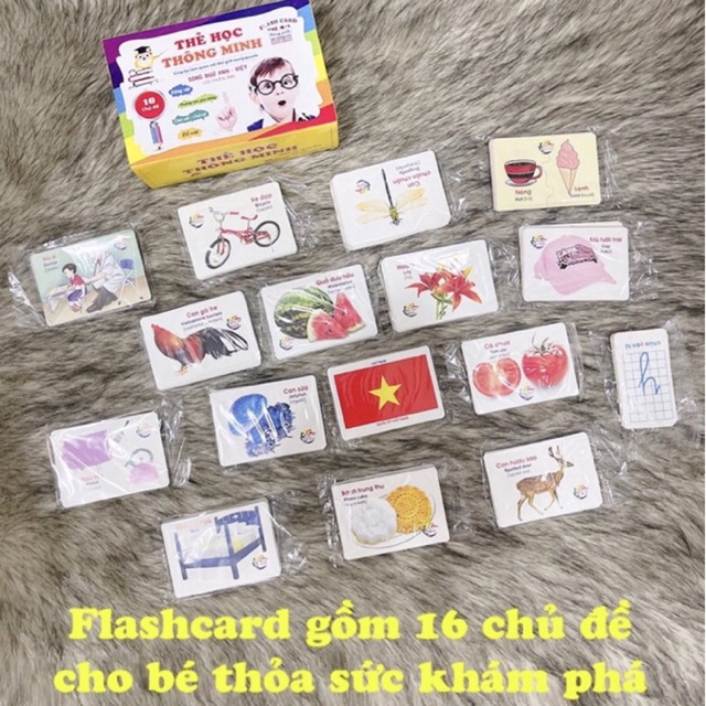 Bộ Thẻ Học Thông Minh Cho Bé Chuẩn Glenn Doman Flashcard Thẻ Học Thông Minh 16, 18 Chủ Đề Song Ngữ Cho Bé…