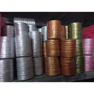Ruy băng kim tuyến nhiều màu 1cm, 4cm(1 cuộn)